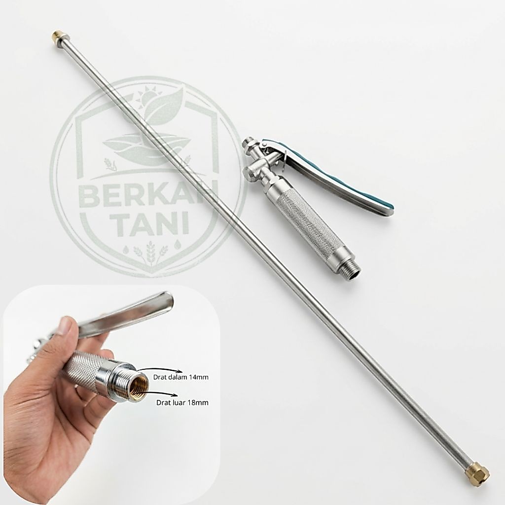 handel premium dobel drat dan stik stanlis ukuran 100cm 120cm 150cm/ handel stanlia dobel drat