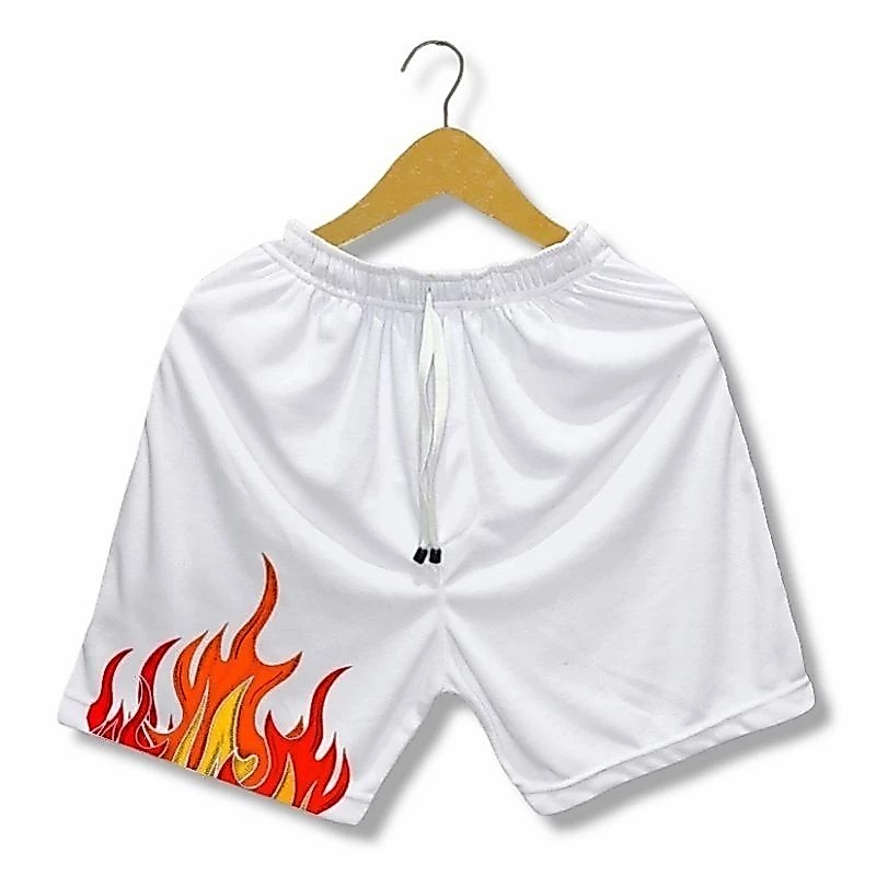 celana boxer API PUTIH / boxer api pria wanita. kain tebal dan halus. white fire draw bahan lotto