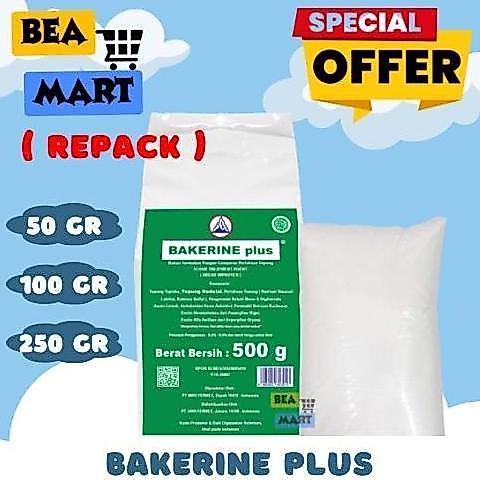 Disc- Bakerine Plus Bread Improver Repack 50Gr 100Gr 250Gr | Pengembang Pelembut Pengempuk Roti Dona