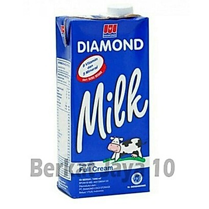 Susu UHT DIAMOND Milk Full Cream Plain 1L (1000 ml)