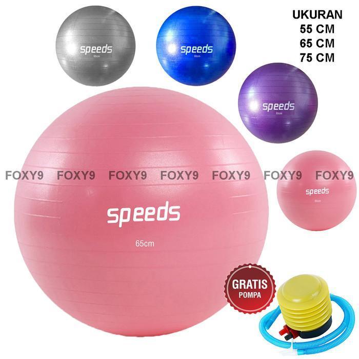 SPEEDS GYMBALL 55 CM 65 CM 75 CM BOLA GYM BOLA YOGA GYM BALL - 75 CM, Abu-abu