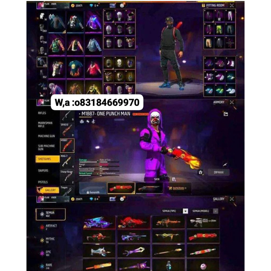 cod akun free fire sultan terlaris mumer
