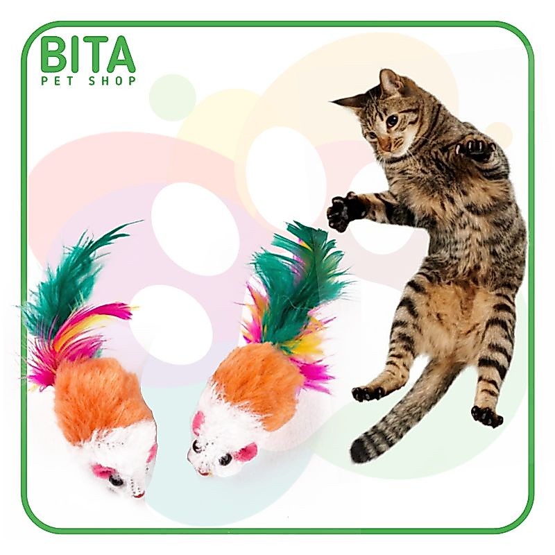 Mainan Tikus Bulu/ Mainan Kucing Per PCS