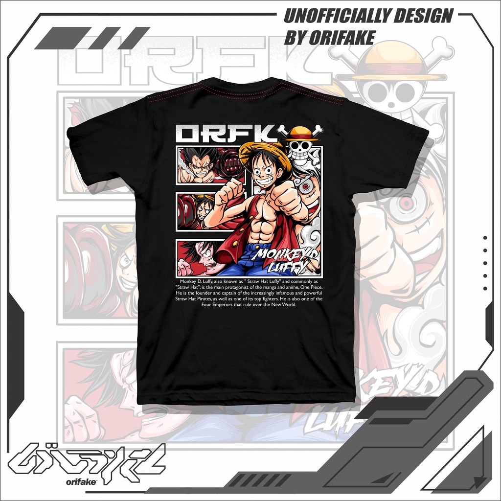 Orifake - T-SHIRT MONKEY D LUFFY ALL TRANSFORMS 200gsm Pria dan Wanita