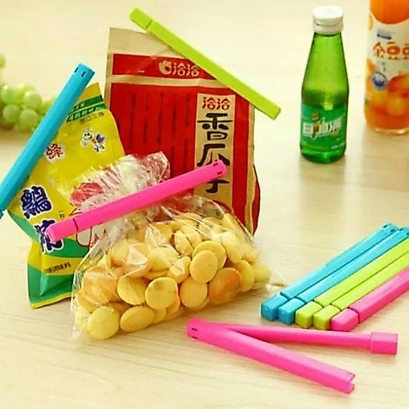 Penjepit kemasan snack makanan ringan sehingga tidak tumpa