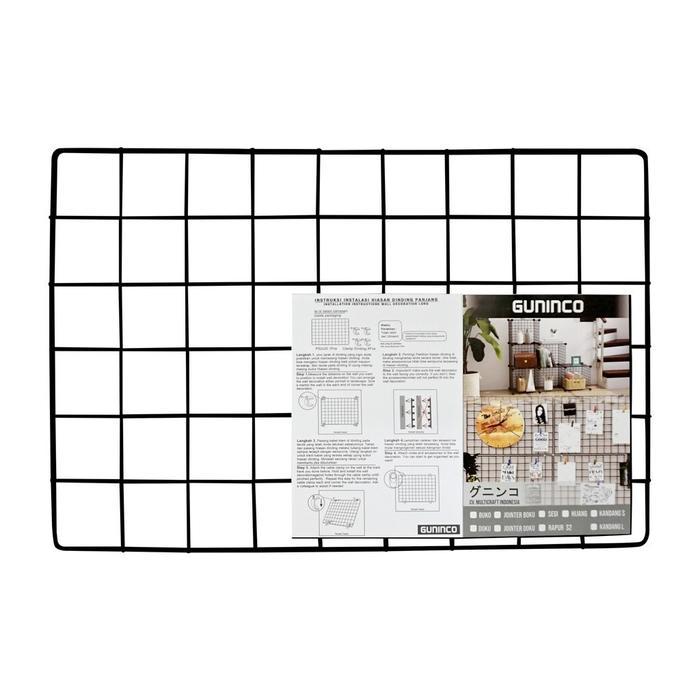 DHL Hijang Hiasan Dinding Putih Grid Wire Mesh 35x52 cm DIY Frame Vintage Rak Penyimpanan Gantungan 