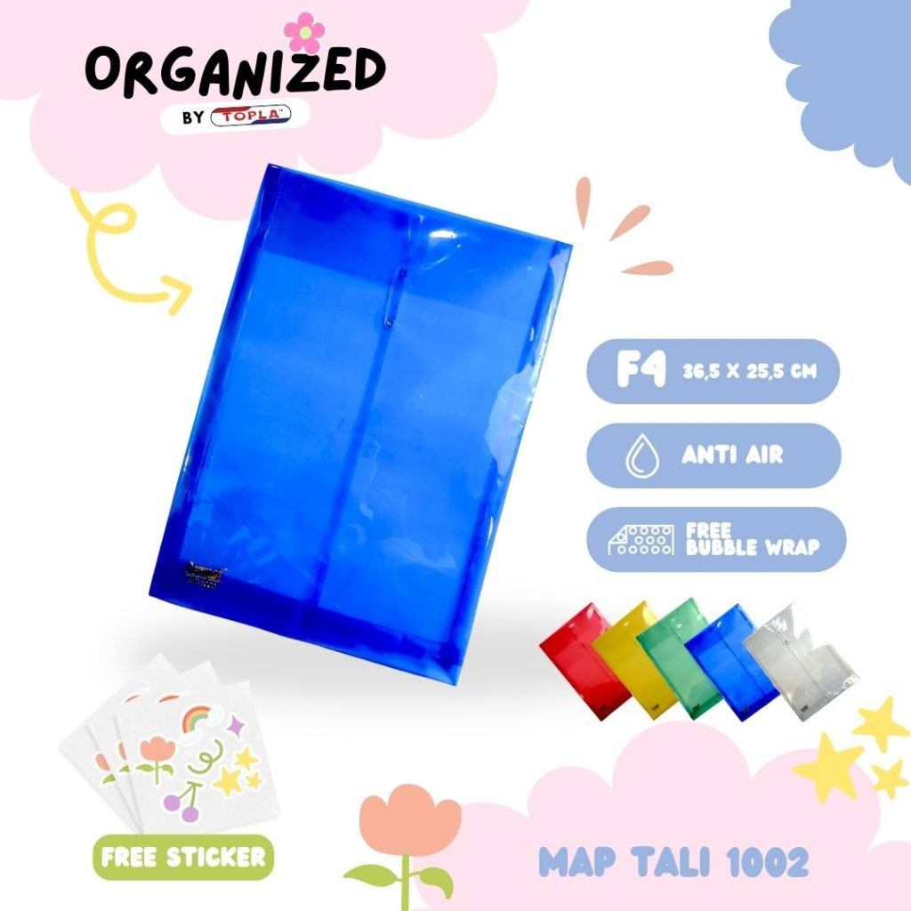 Map Tali 1002 file folder organizer kertas stopmap ukuran folio Topla