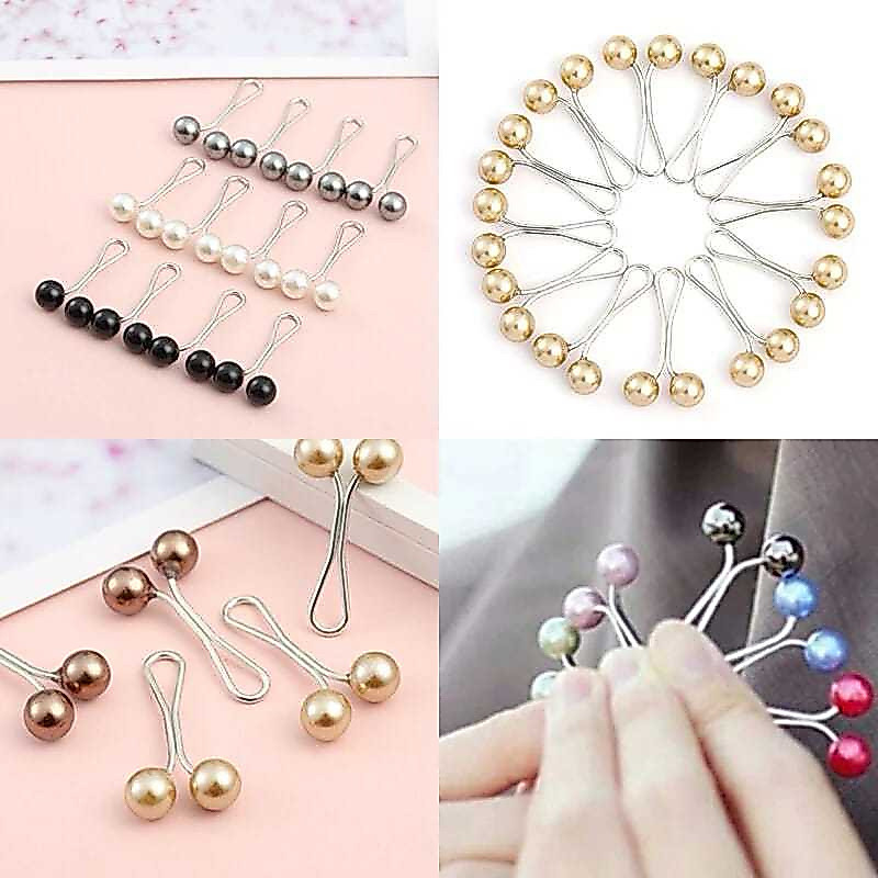 Klip jilbab/ jepitan dagu/ tuspin hijab turki mutiara tebal premium anti karat