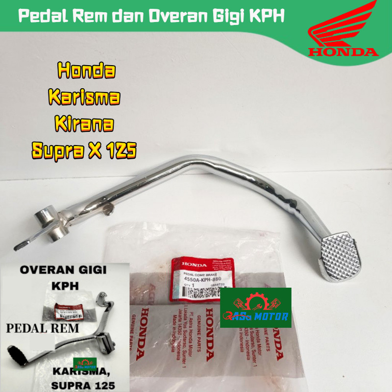 PEDAL OVERAN GIGI dan PEDAL REM KPH HONDA SUPRA 125, KHARISMA, KIRANA TROMOL