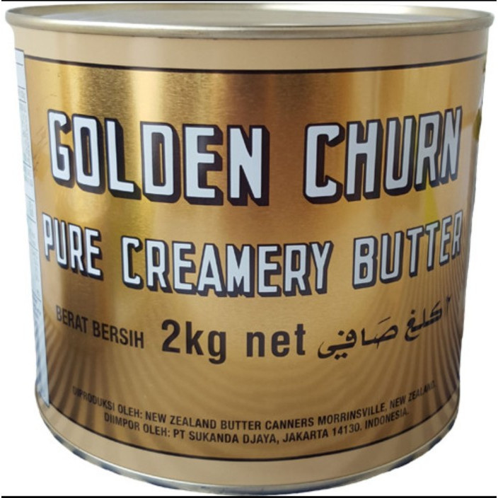 Golden Churn 2kg Tinned Butter / Golden Churn Butter 2kg / Salted Butter