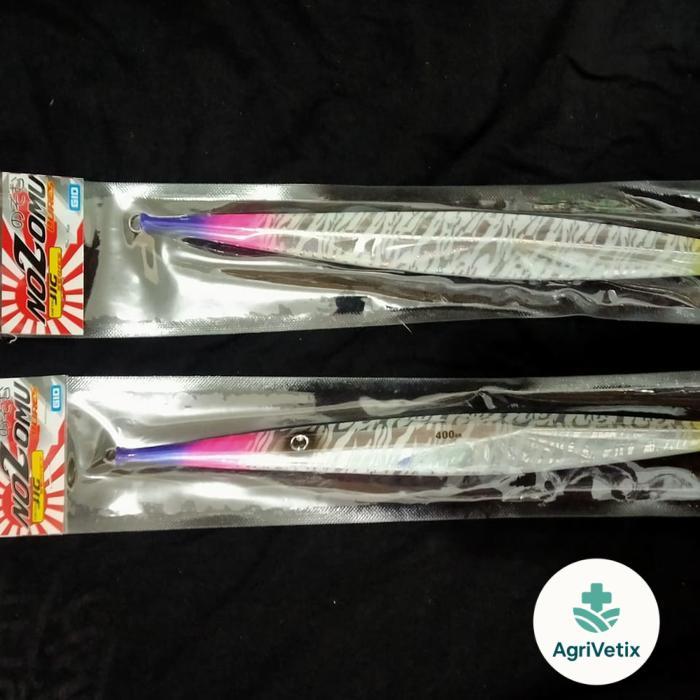 Metal Jig Diamond 400 gram Nozomu series - full GID BIRU