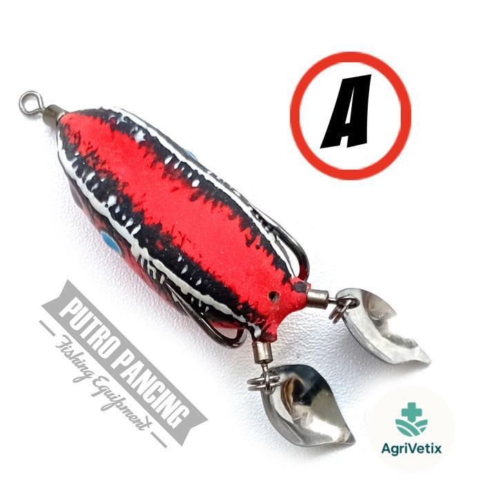 Lure Softfrog Mega Lure Double Blade - A. Merah
