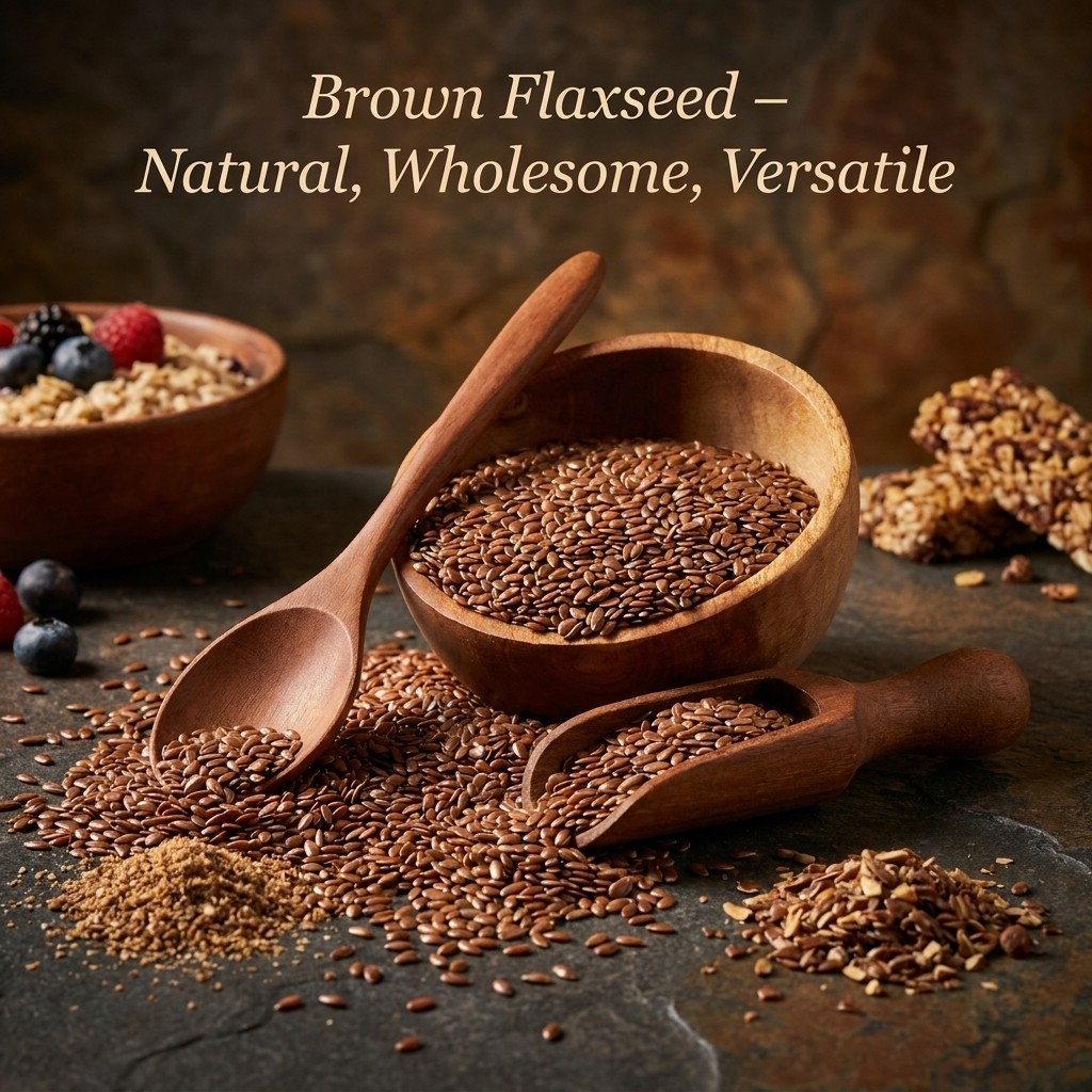 Brown Flaxseed / Biji Rami Coklat 250 gr Biji Premium untuk Smoothies, Roti, Granola, dan Menu Sehat