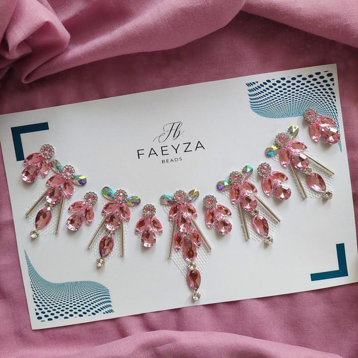 Payet Rangkai Leher F18 | Payet Leher / Payet Rangkai / Bisa Custom Warna - PINK