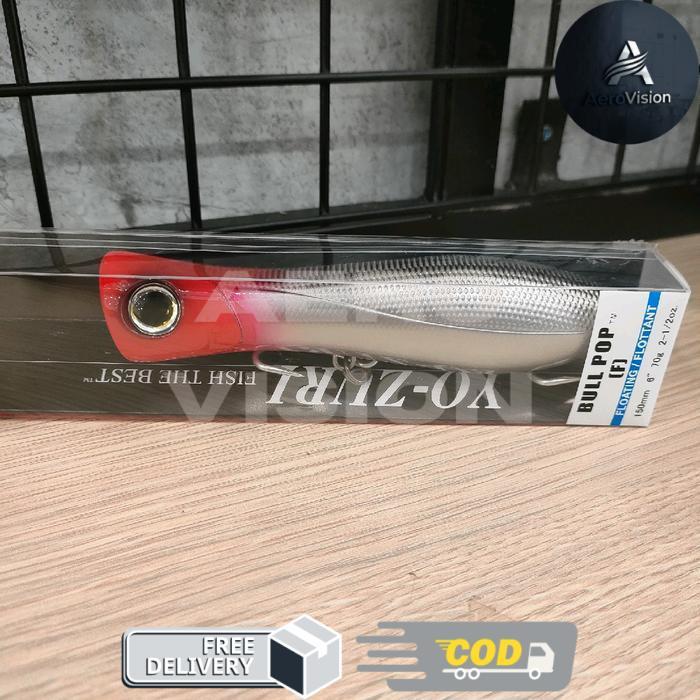Lure YO-ZURI Bull Pop R1154 150mm 70g Floating Popper - CRH