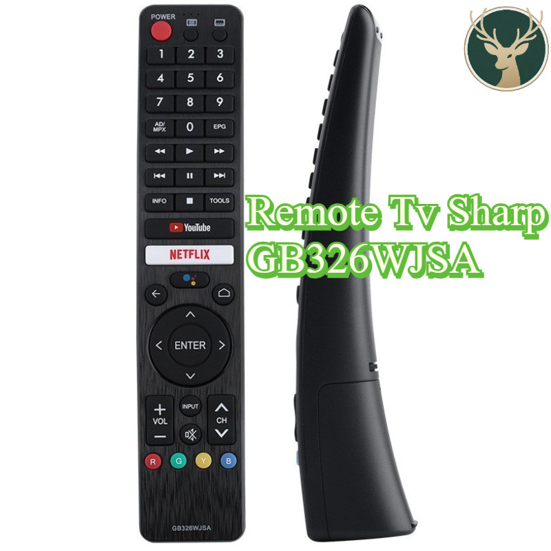 Original Sharp GB326WJSA Remote Asli Untuk Smart Android TV 4K / Remote TV Sharp Android/Remot Remot