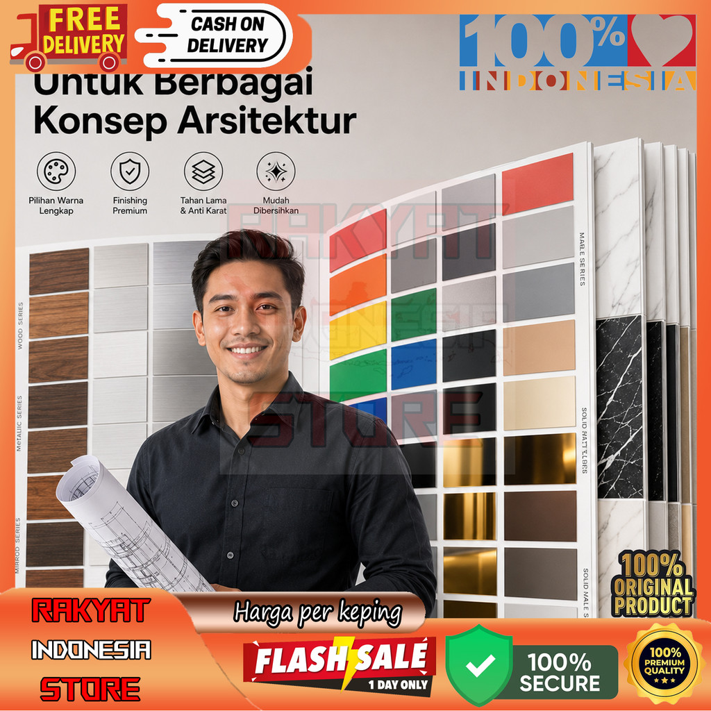 Alumunium Composite Panel ACP 3mm  Alminium Pelapis Dinding Eksterior Interior Bangunan Komersial Ar