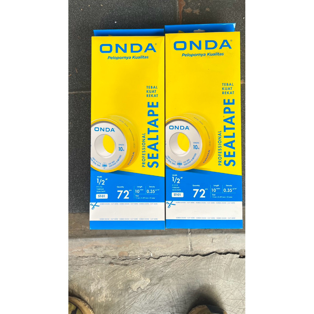 SEAL TAPE onda 10mtr - seal tape 1/2 inch isi 72 pcs