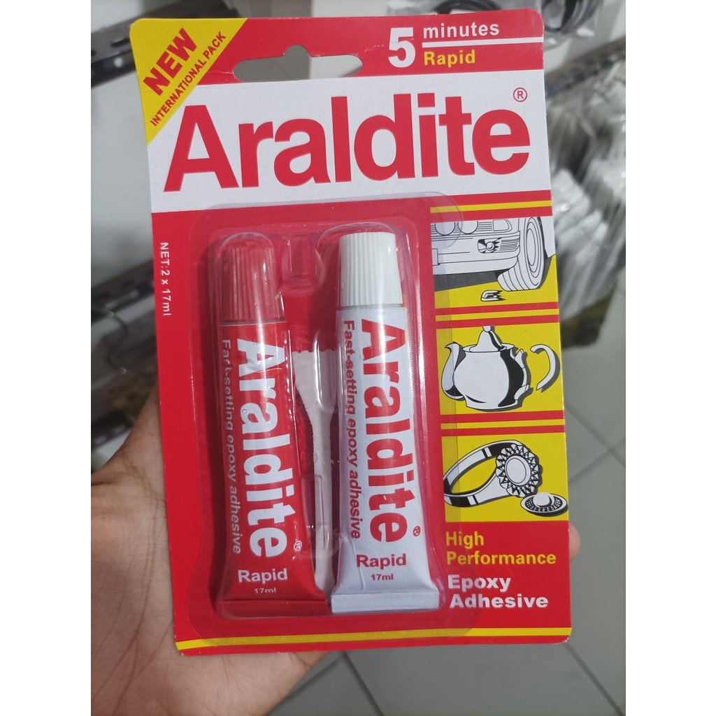 LEM ARALDITE RED - ARALDITE 5 MINUTES RAPID BARU
