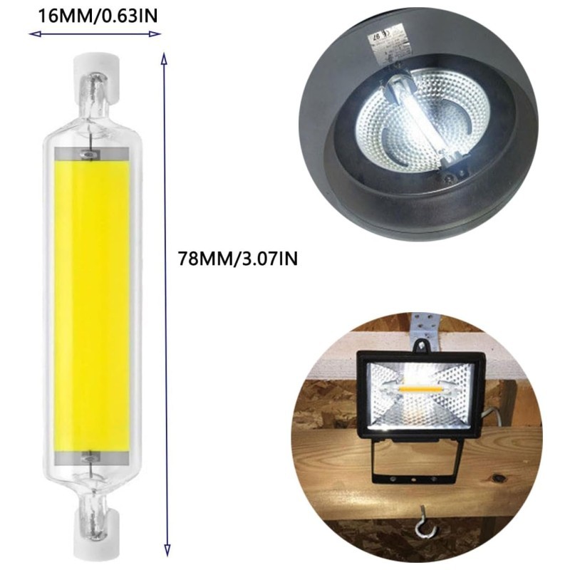 4pcs Brightness Led R7S COB Glass Tube 78mm 118mm 189mm Led Bulb Light AC110V 220V Corn Lamp J78 J11