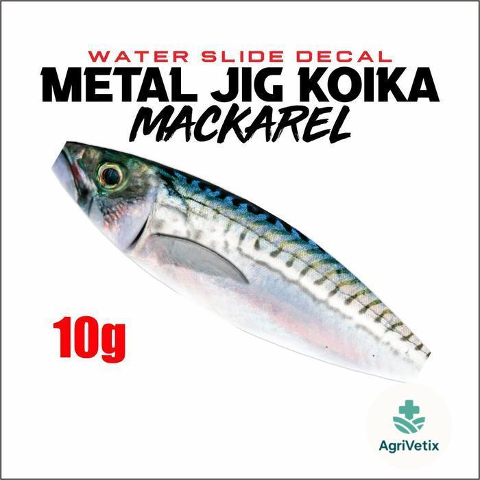 Water Slide Decal Metal Jig Koika Mackarel 10g - 200g - 10g