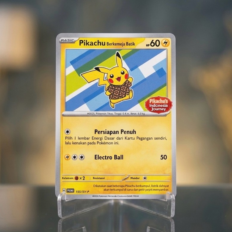 [PROMO] Kartu Pokémon TCG: Pikachu Berkemeja Batik (Pikachu's Indonesia Journey)