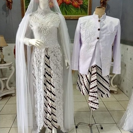 kebaya akad nikah baju pengantin akad nikah putih kebaya pengantin syar'i