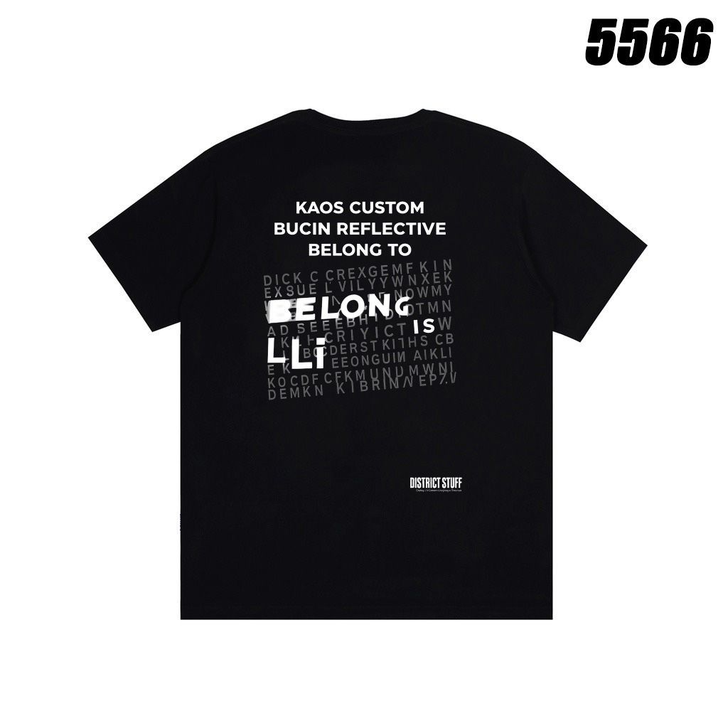 KAOS CUSTOM Reflective Lettering T - shirt