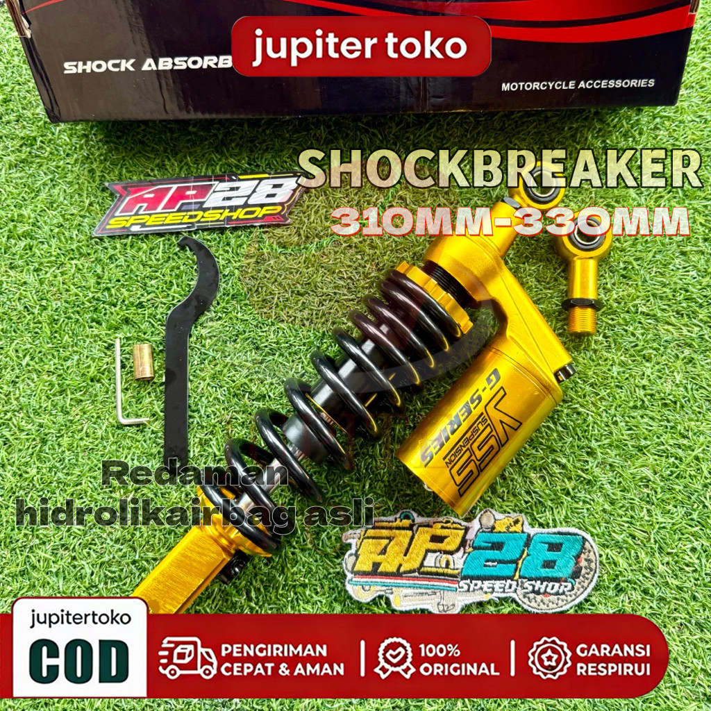 SHOCKBREAKER BELAKANG TABUNG ATAS FASTBIKES 82 UK 290MM 310MM 330MM SHOCK UNIVERSAL BEBEK MATIC DOUB