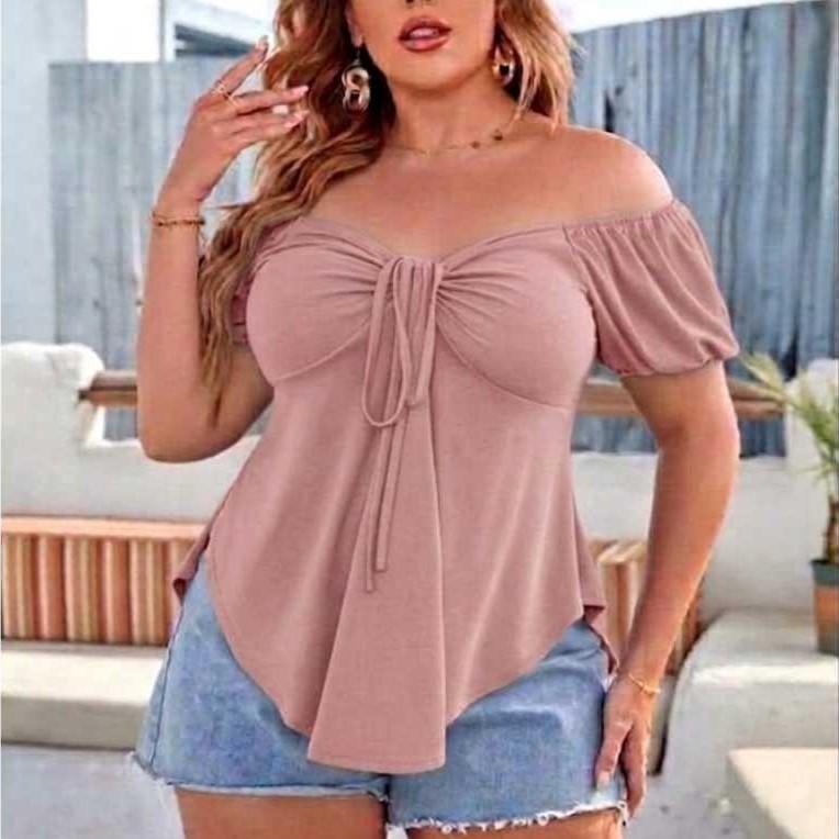 Atasan Jumbo Blouse NICKY Bahan Crinkle Terbaru