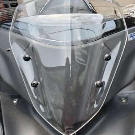 "New" Visor Aerox Standar Bening Black Windshield Yamaha Aerox 155 Connected Tebal Motorcycle