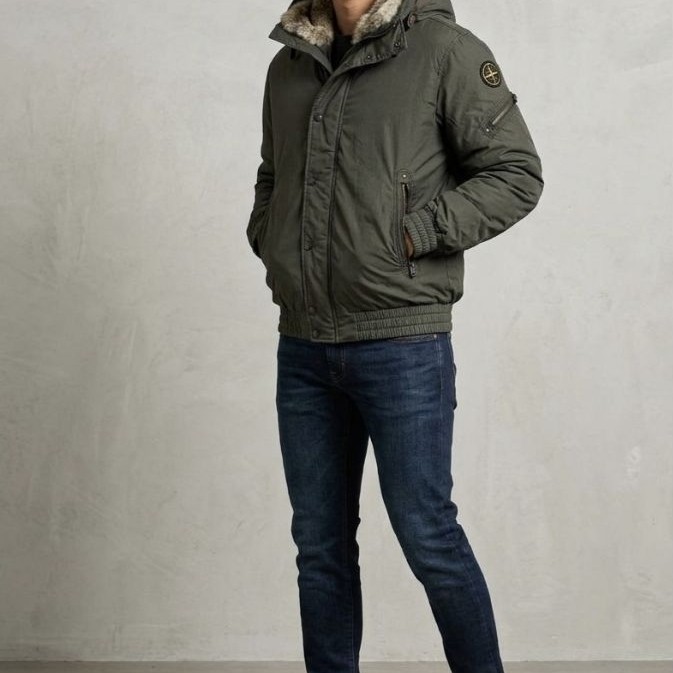Military Bomber Hooded Jacket by Uniqlo