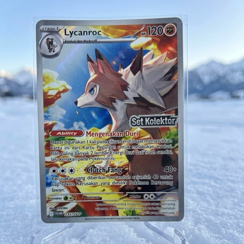 Lycanroc Original 100% Set Kolektor TCG Indonesia