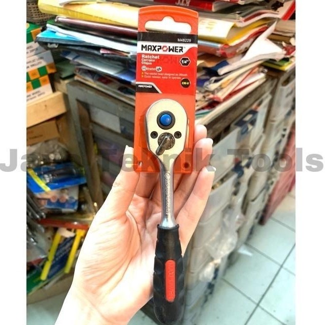 Gagang Socket Ratchet Maxpower Wrench Sok Shock Handle 1/4 3/8 1/2