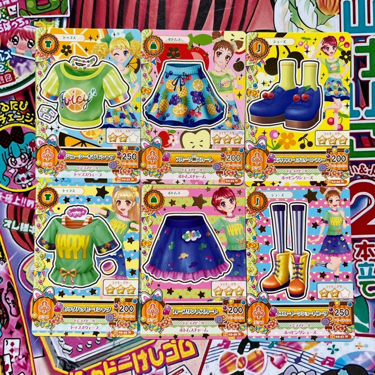 Kartu Aikatsu Japan Fruity Patterned Pop Suny Holiday Mikuru Natsuki Otome Arisugawa Kaede Ichinose 