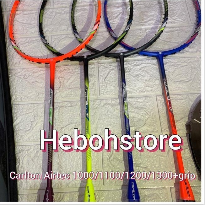 Raket Badminton CARLTON AIRTEC 1000/1100/1200/1300+senar YONEX BG66