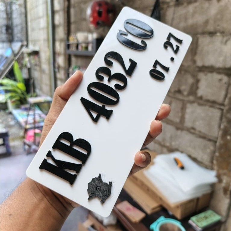 PLAT SEPEDA MOTOR HURUF TIMBUL