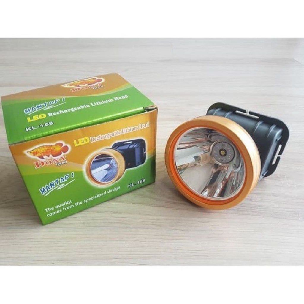 Senter Kepala DONY Original LED 10 Watt KL-168 / KL168 Super Terang Putih/Kuning
DONY Senter Kepala 