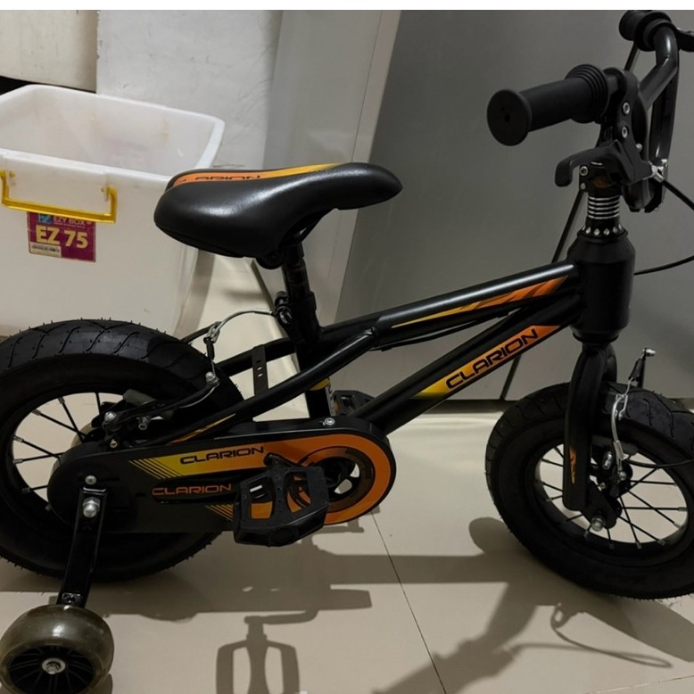 SEPEDA CLARION KIDS BICYCLE 9920 BLACK ORENGE