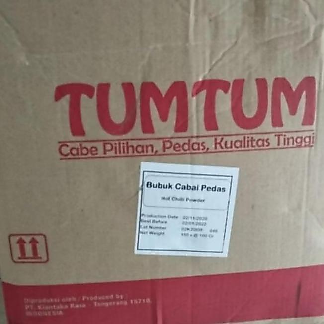 Tumtum Bubuk Cabe Cabai Pedas Bumbu Antaka 1 Dus Karton Isi 150 Pcs X 100 Gr Gram 15 Kg
