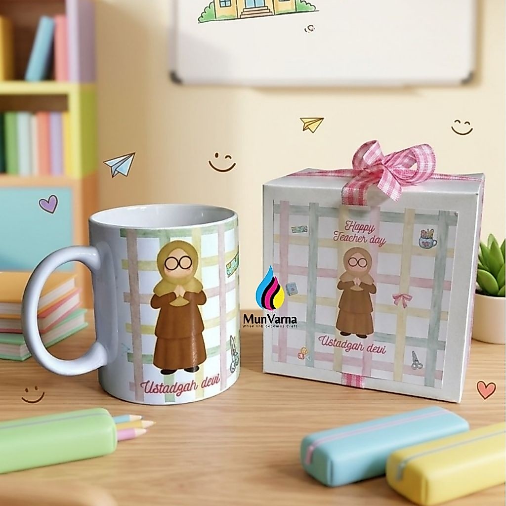 Mug Custom Hari Guru Bisa tambah Foto Nama Kado Guru Unik Souvenir Hari Guru