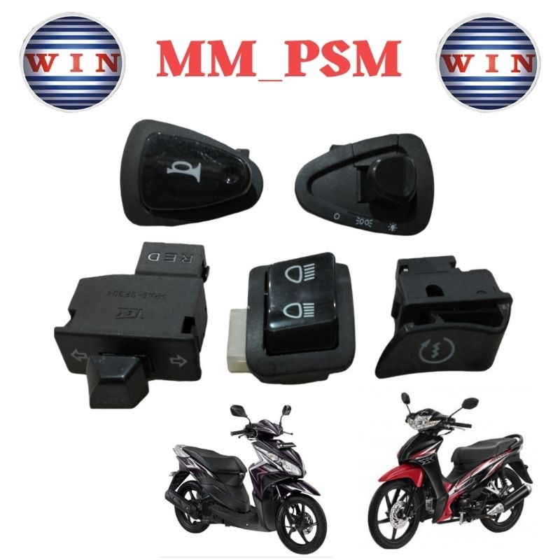 SAKLAR MOTOR REVO ABSOLUTE / REVO FIT / VARIO TEKNO TECHNO 110 SAKLAR DIM JAU DEKAT SEN LAMPU STATER