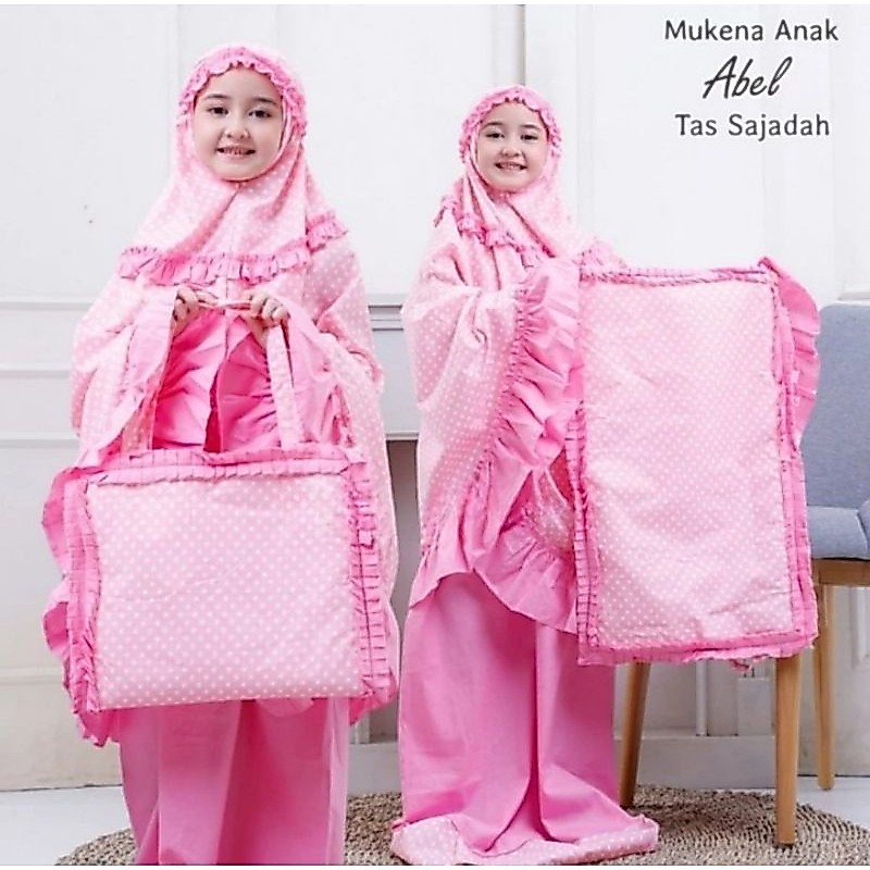 MUKENA ANAK Abela pink  SURPRISE TAS SAJADAH MUKENA ANAK PINK MUKENAH ANAK | Mukena anak bandung