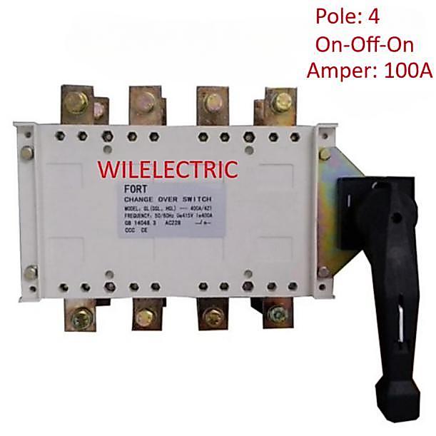 Change Over Switch Cos Manual 4P 100A 4 Pole 100 Ampere 100 A Ohm Saklar