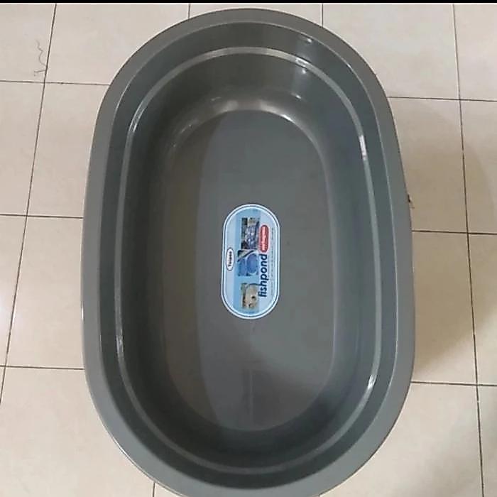 bak mandi bayi / bak ikan , kura , ternak besar taiwan oval XXL - Abu-abu