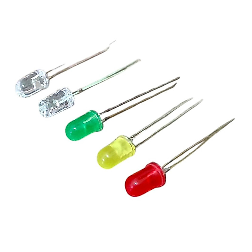 10 pcs - LED 5 mm warna warni lampu komponen led