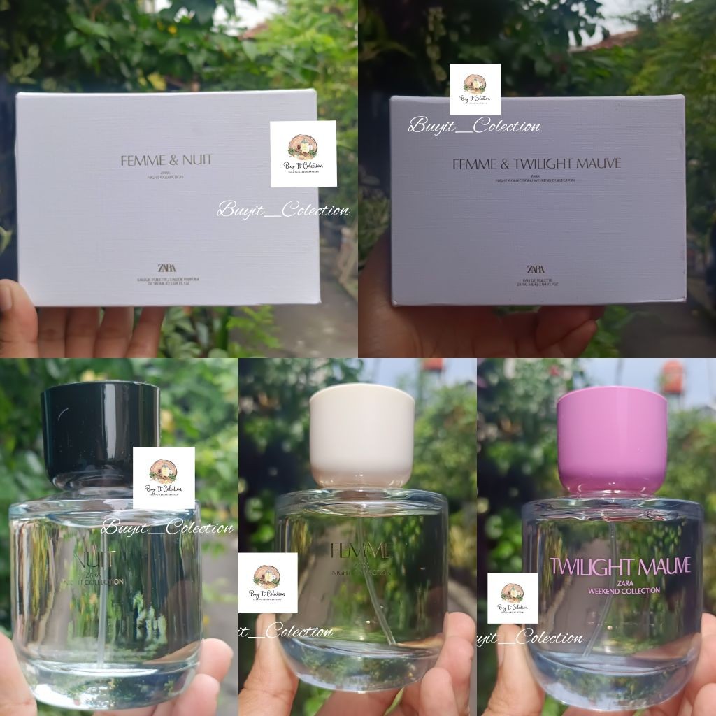 PARFUM ZARA NEW NUIT & FEMME /FEMME & TWILIGHT MAUVE / TUBEROSE & TWILIGHT MAUVE  ORIGINAL ZARA