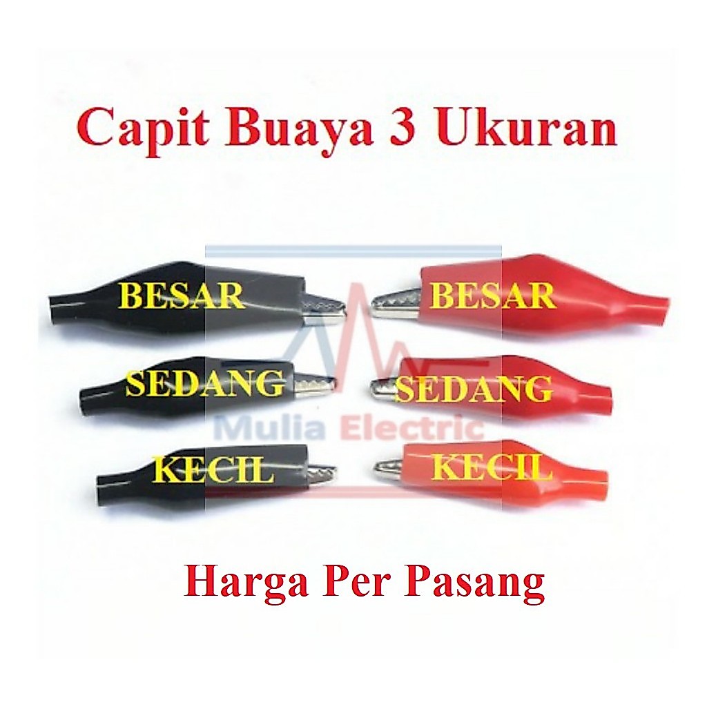 Jepit Penjepit Buaya Capit Buaya Jepitan Buaya Aki Alligator Clip Kecil sedang Besar