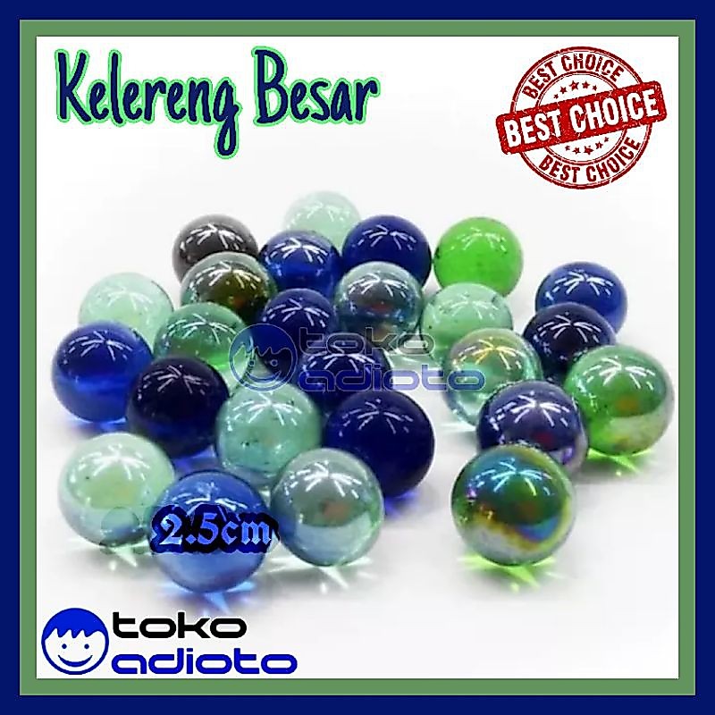 Gundu Gede Isi 30pcs / Gundu Besar / Kelereng Jumbo / Kelereng Besar / Kelereng Gede