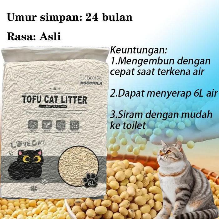 Tom Pet Store Tofu Cat Litter isi 4 bungkus, masing-masing 8kg/24L - Aroma Original dan Green Tea, p